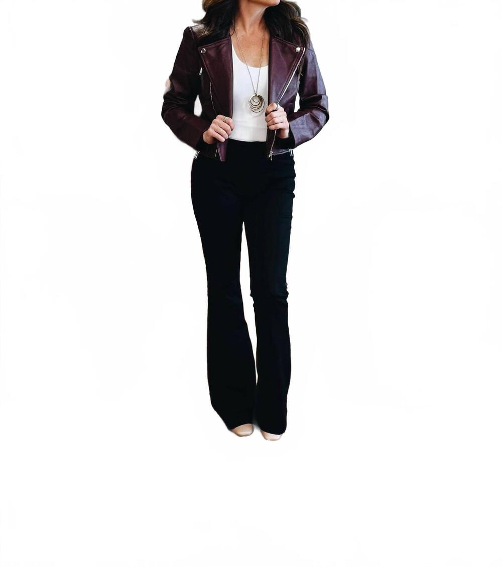 NEW CEFINN the rebel edge jacket in burgundy